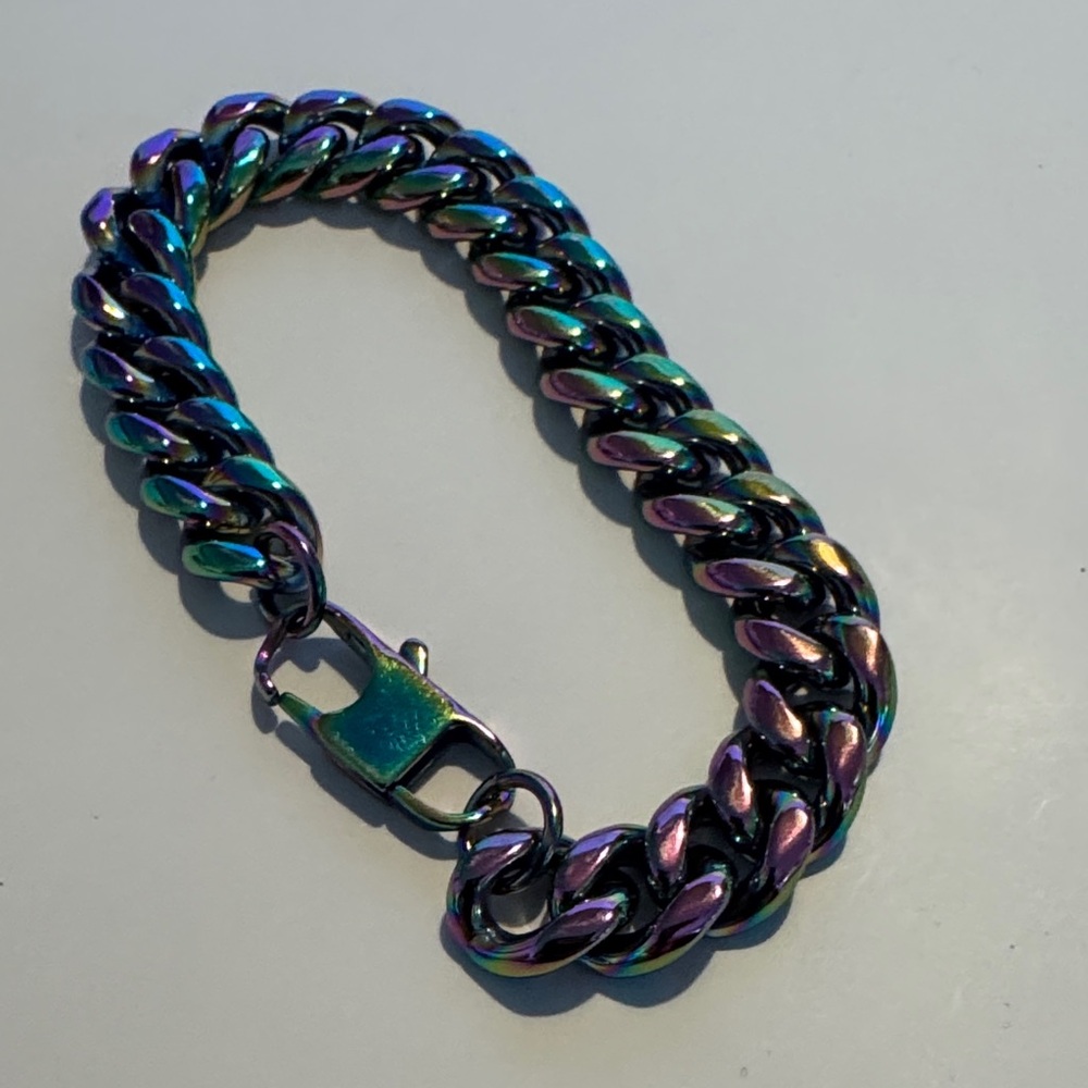 REBL Chunky Multicolor Chain Bracelet - Picture 3 of 5